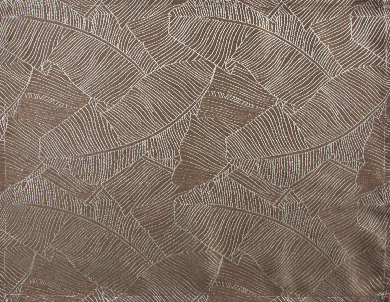 Komplet serwetek 4 szt ciemnobeżowo, biały 30x40 cm ISLA z żakardowym wzorem liści bananowca