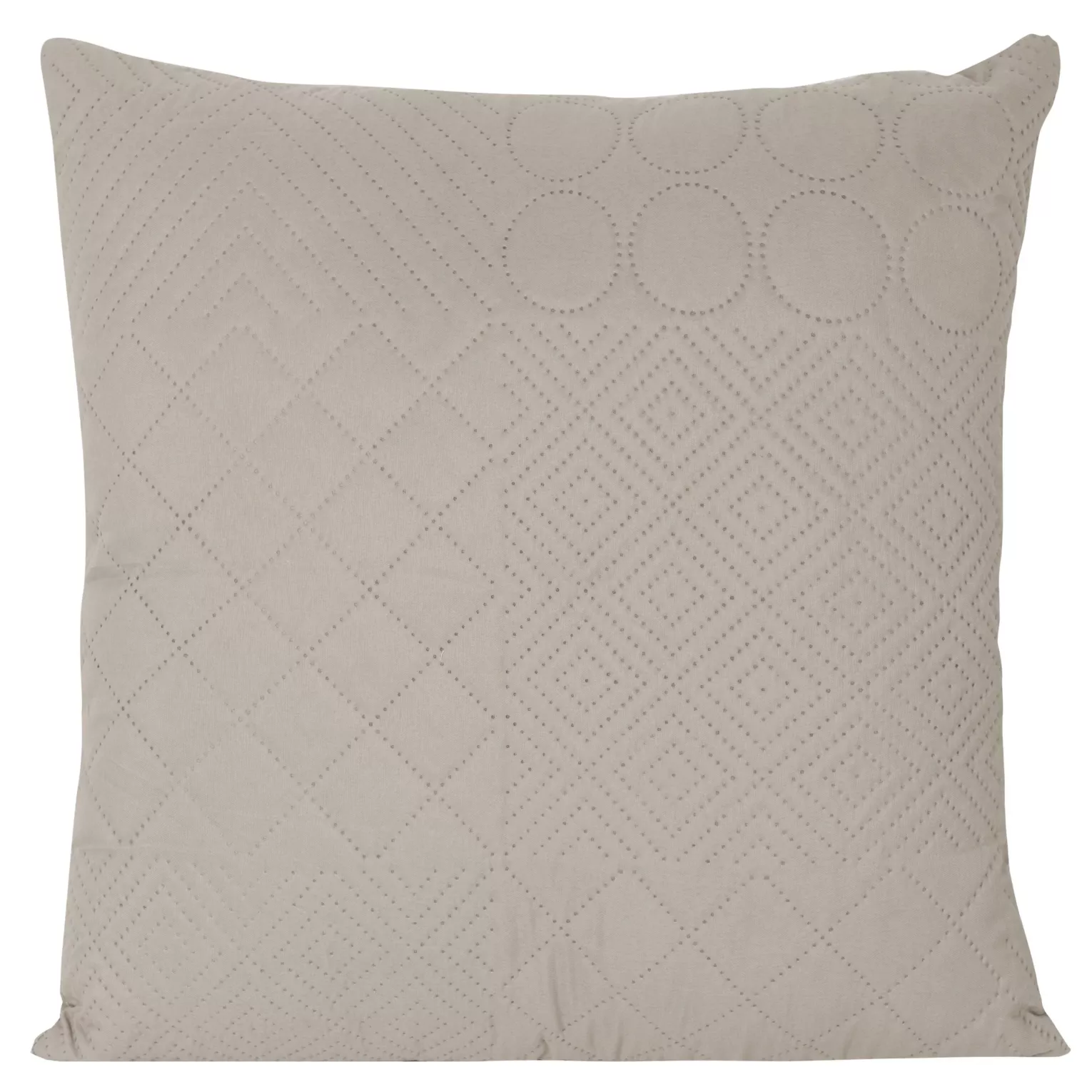 Poszewka na poduszkę 40x40 cm z patchworkowym motywem wytłaczanym techniką hot press szarobeżowa BONI DESIGN 97 Eurofirany