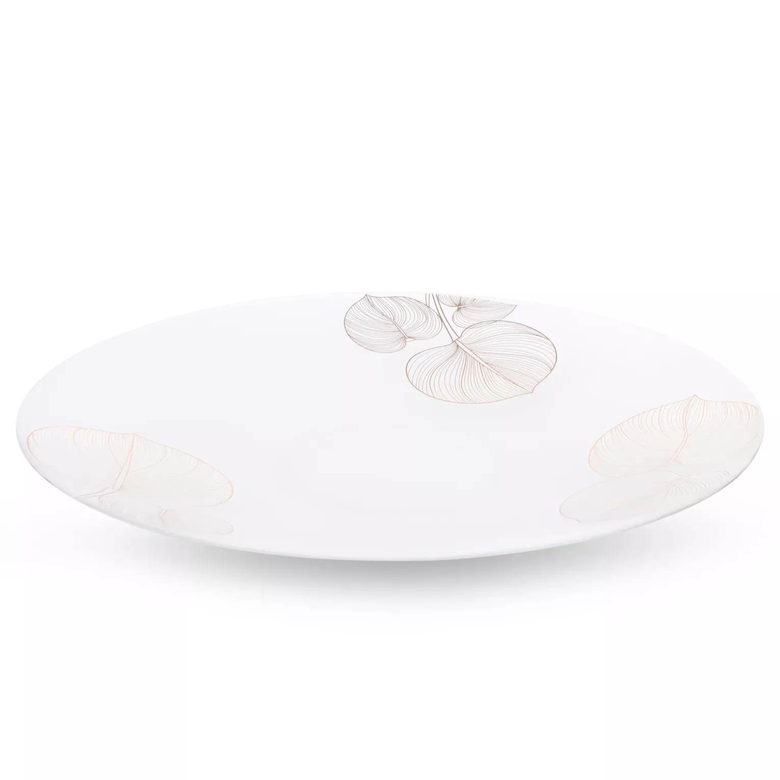 Patera dekoracyjna BLANCA 5 biała szklana o klasycznym kształcie Limited Collection Eurofirany