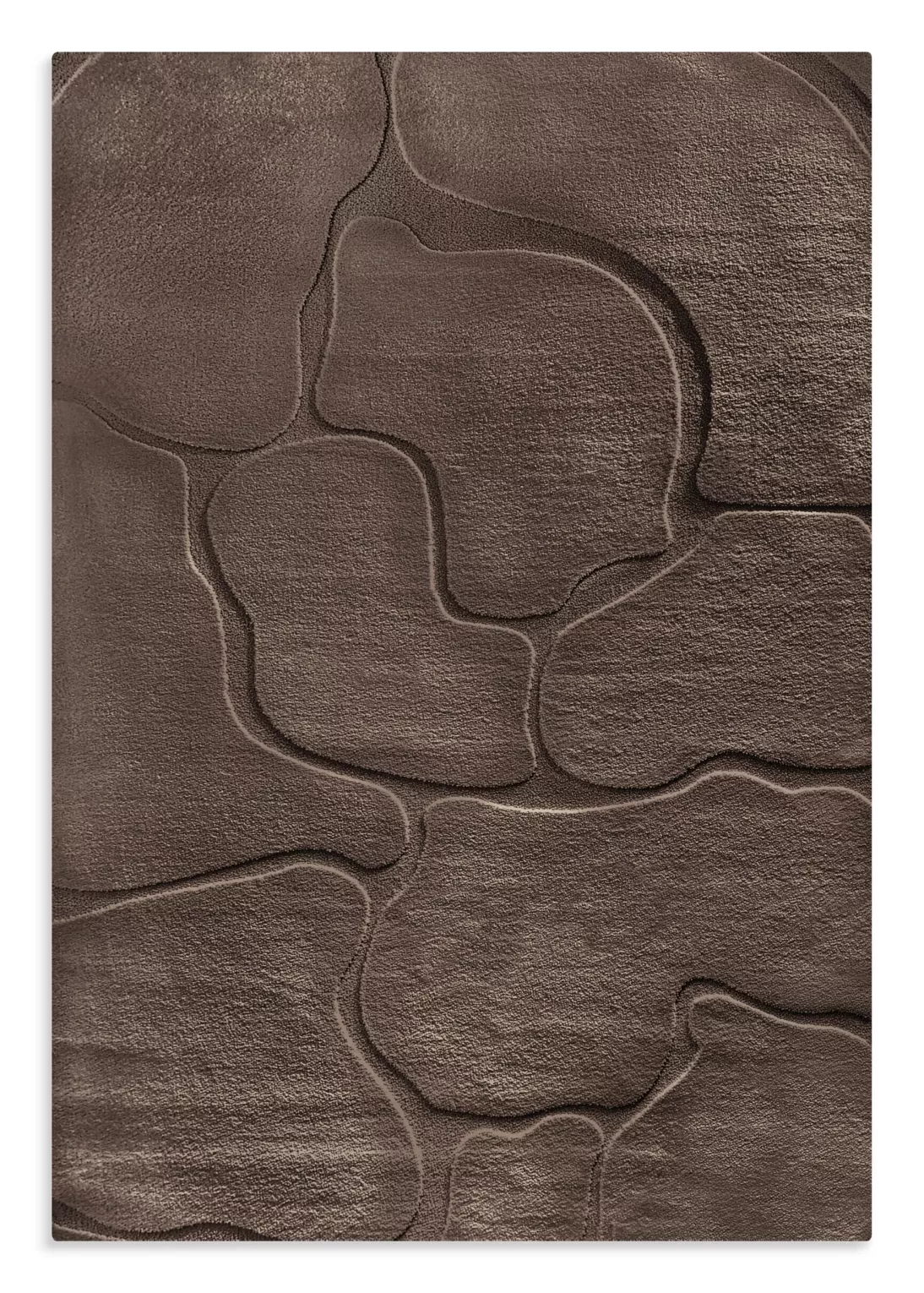 Dywan 120x170 cm brązowy wytłaczany z organicznym wzorem ALBA 1 Eurofirany
