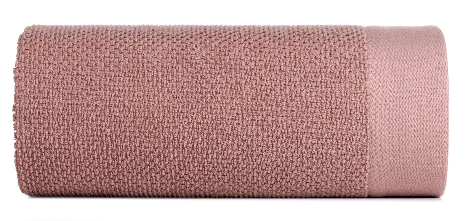 Ręcznik do rąk 30x50 cm bawełniany kolor pudrowy róż o ryżowej strukturze 550 g/m2 RISO Eurofirany