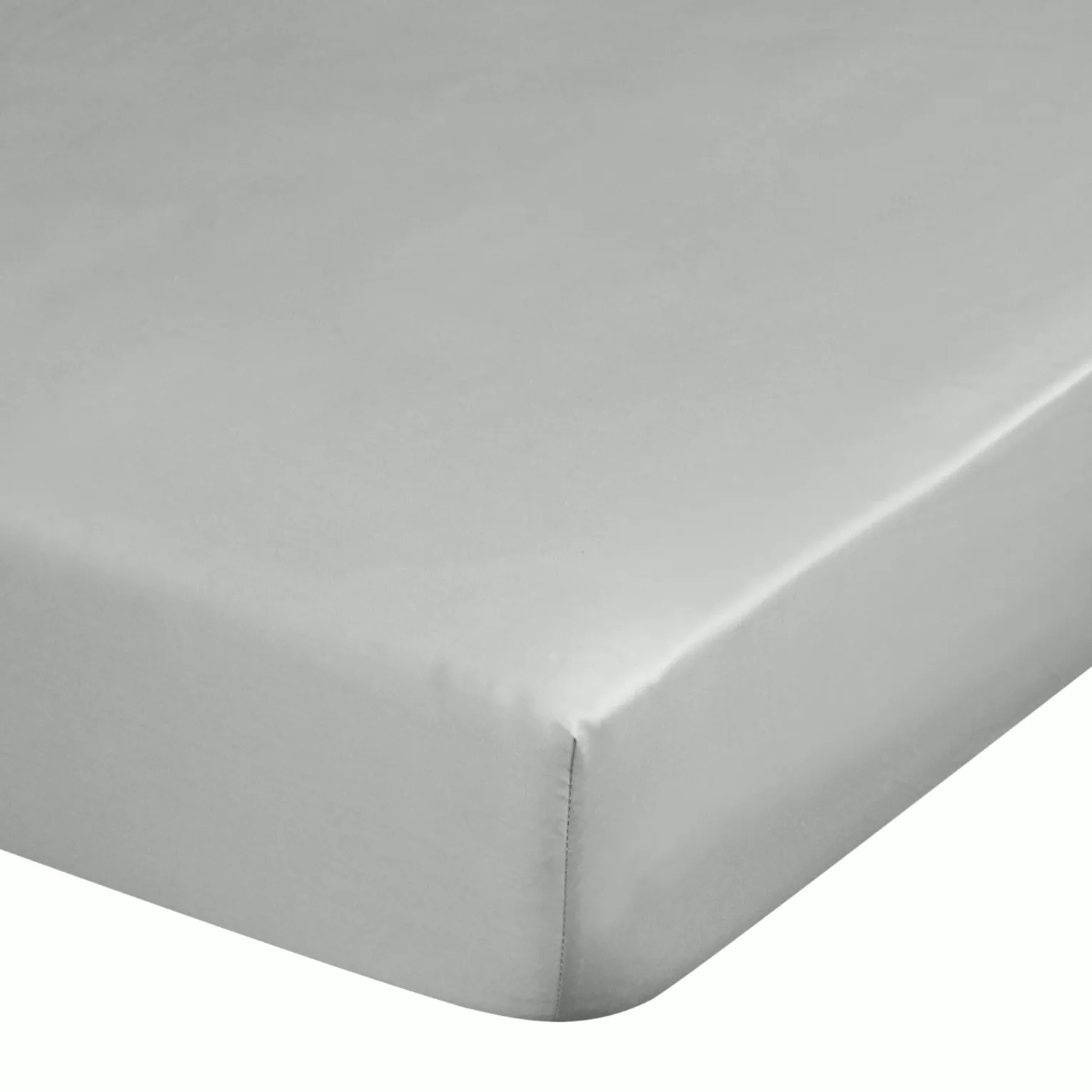 Prześcieradło z gumką 180x200 cm z satyny bawełnianej kolor jasnoszary 125 g/m2 DINA Diva Line Eurofirany
