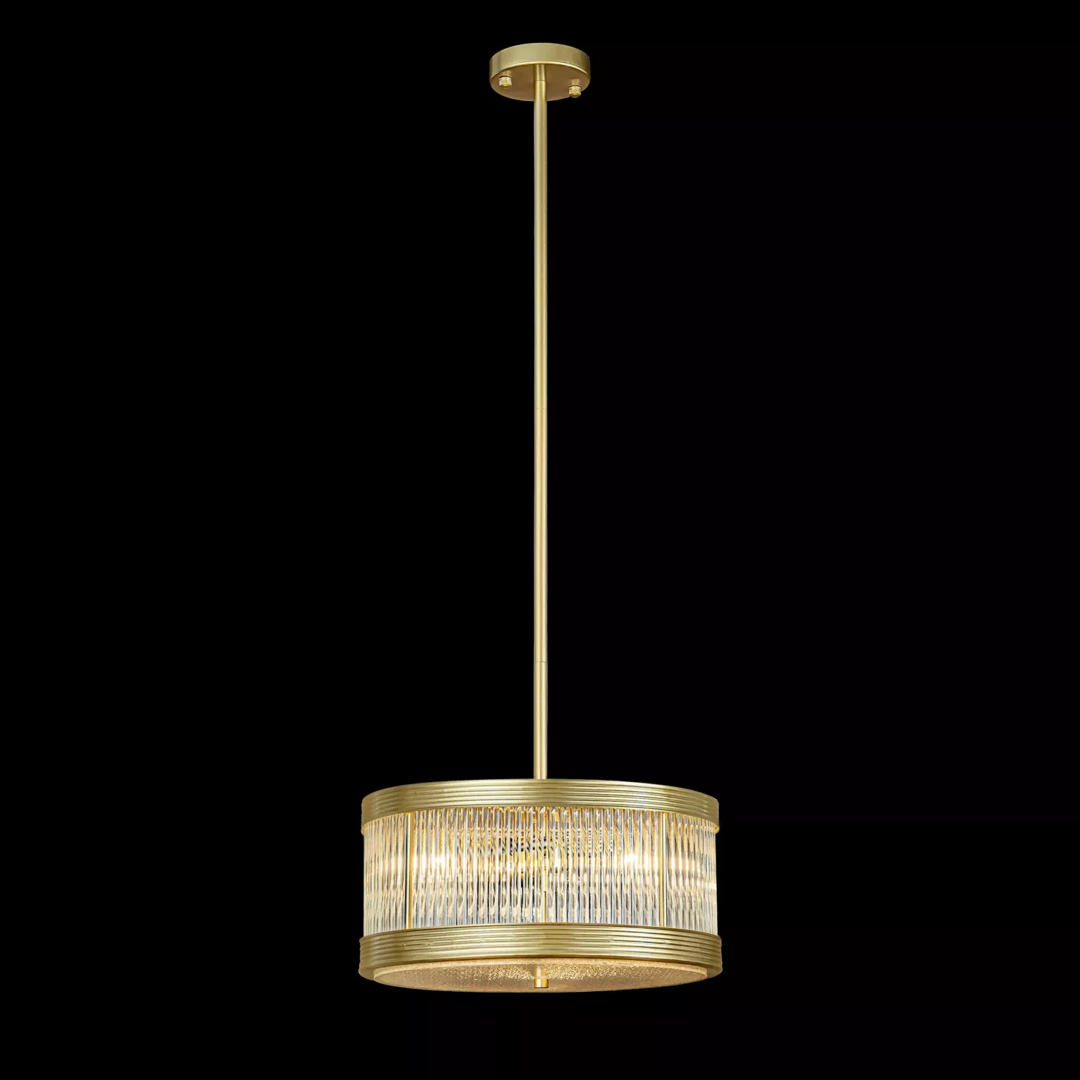 Lampa wisząca do pokoju złota zdobiona szklanymi akcentami 40 x 109 cm KYLA Eurofirany