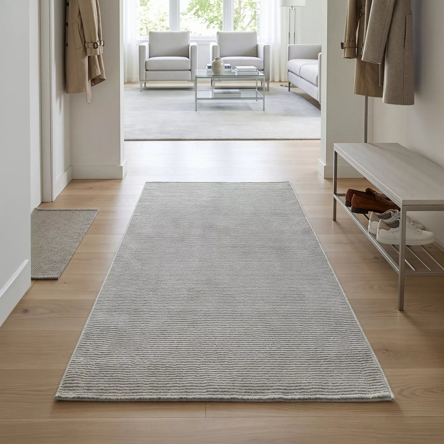 Dywan 80x150 cm szaro, czarny zdobiony abstrakcyjnym wzorem ASIA 3 Eurofirany