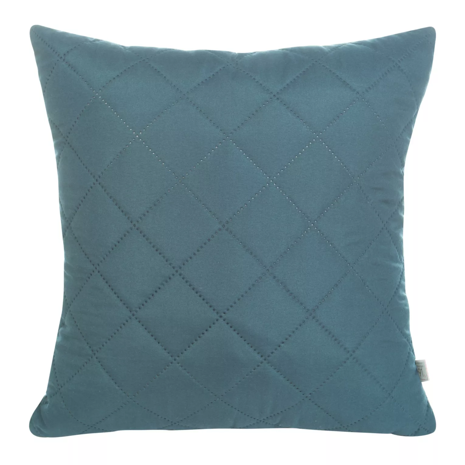 Poszewka na poduszkę 40x40 cm z geometrycznym wzorem wykonanym techniką hot press ciemnoturkusowa ALARA DESIGN 93 Eurofirany