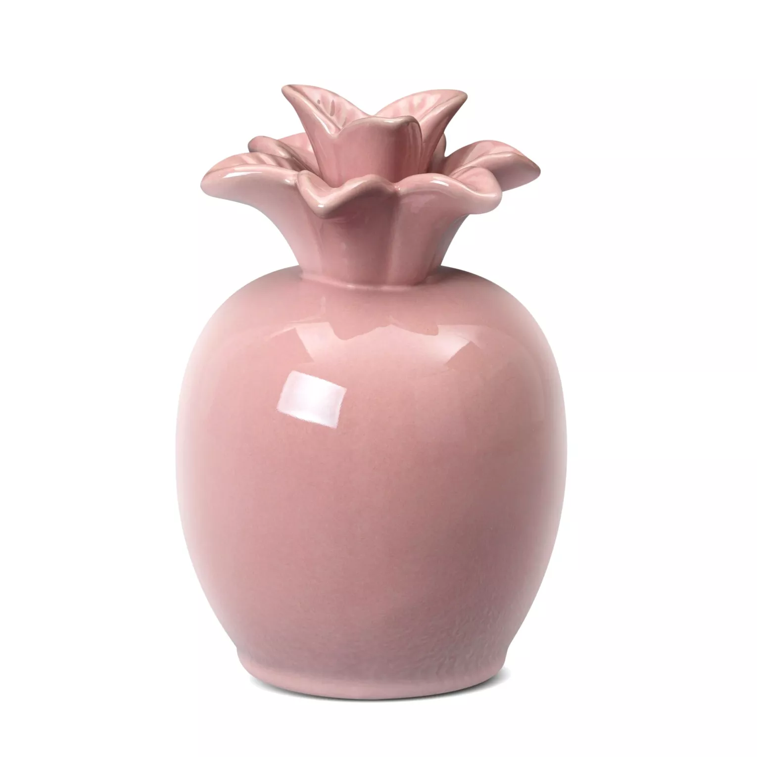 Figurka ceramiczna różowa ananas z perłowym połyskiem średnica 9x14 cm SIMONA Eurofirany