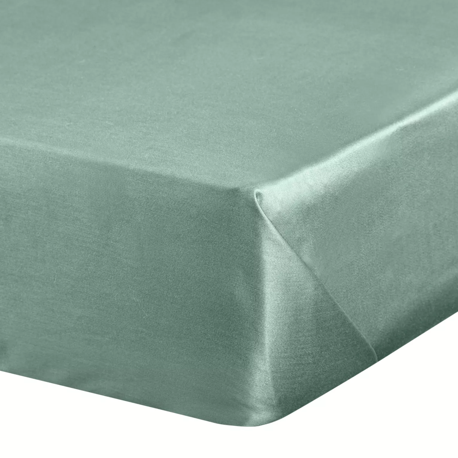Prześcieradło bez gumki 180x210 cm z satyny bawełnianej kolor miętowy 125 g/m2 DINA Diva Line Eurofirany