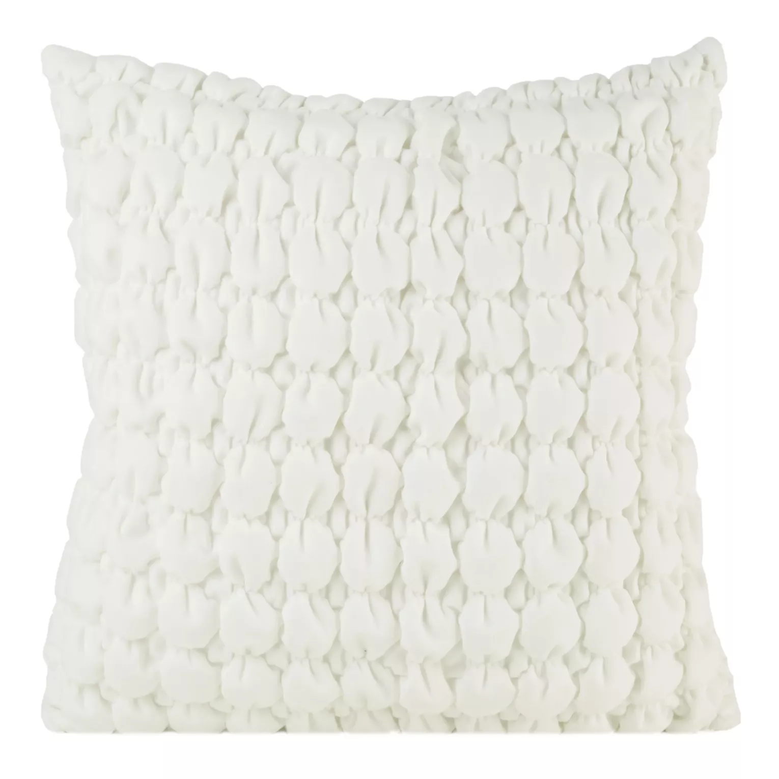 Poszewka na poduszkę 45x45 cm welwetowa zdobiona wzorem 3D biała VELVET 193 EUROFIRANY PREMIUM