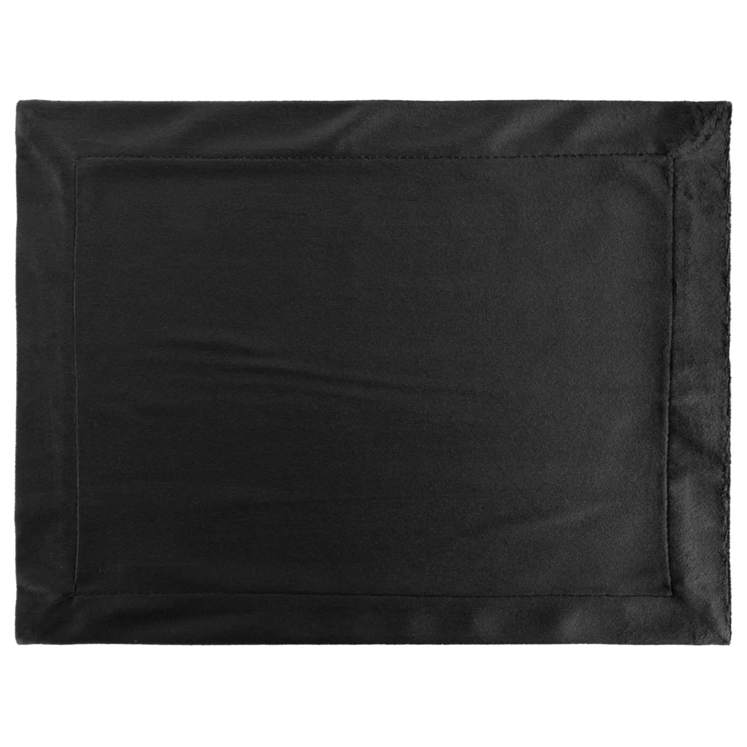 Komplet podkładek 4 szt 30x40 cm czarny welwetowy MELINDA z z ozdobną listwą