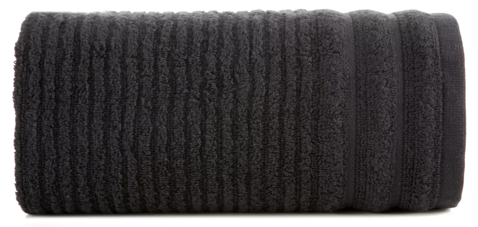 Ręcznik do rąk 30x50 cm bawełniany kolor czarny w prążki 400 g/m2 SAMMY Eurofirany