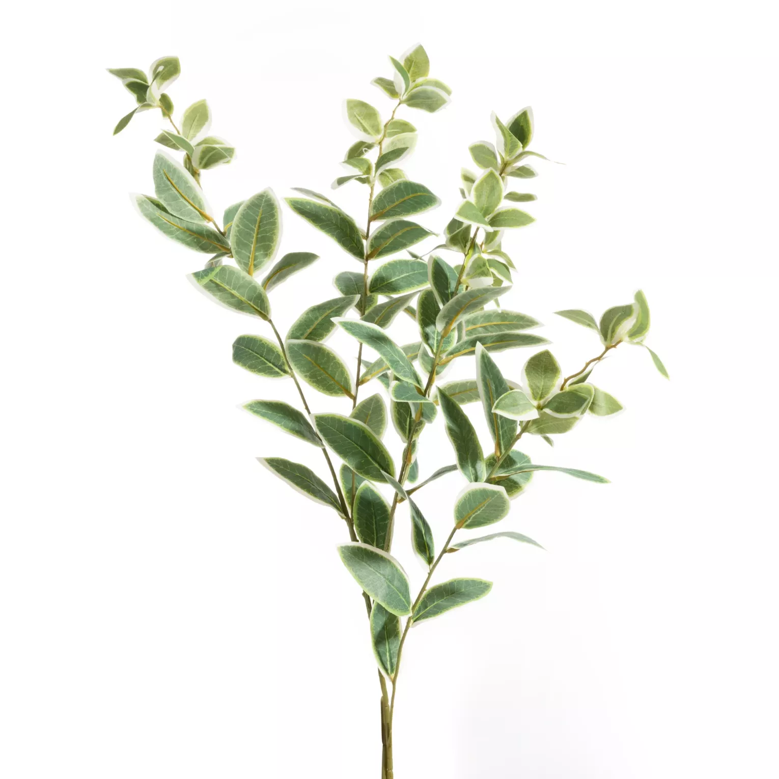 Gałązka sztuczna z liśćmi zielona 118 cm