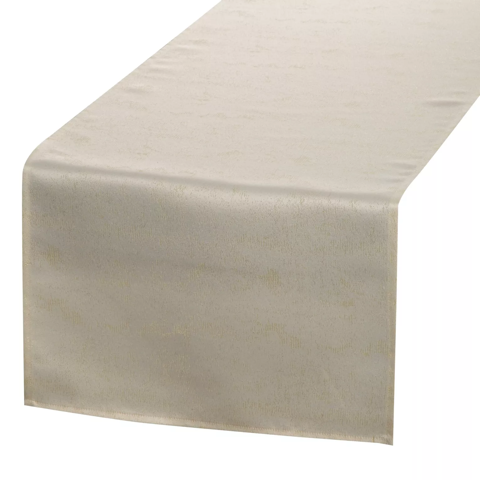 Bieżnik na stół kremowy 40x180 cm SPARKLE przeszywany złotą nicią