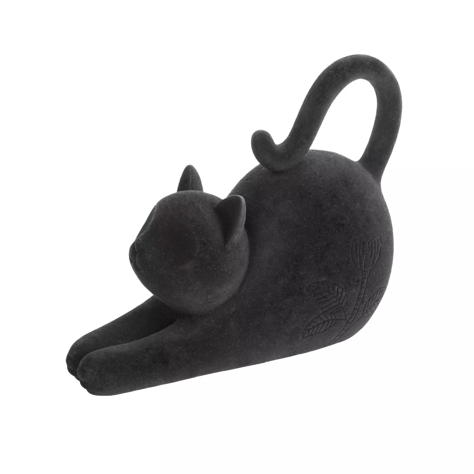 Figurka czarna kot 23x10x17 cm MOLY Eurofirany