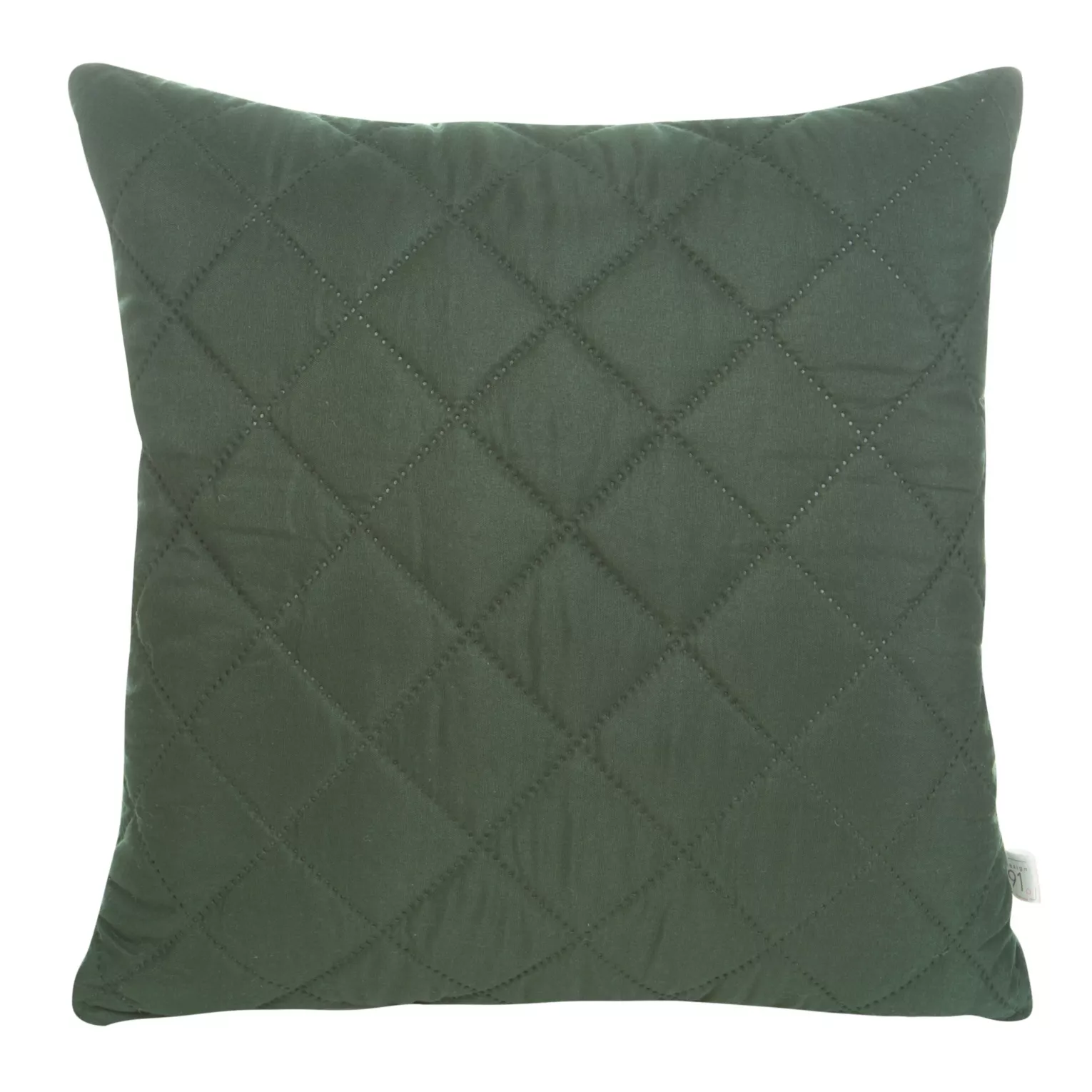 Poszewka na poduszkę 40x40 cm z geometrycznym wzorem wykonanym techniką hot press ciemnozielona ALARA DESIGN 94 Eurofirany