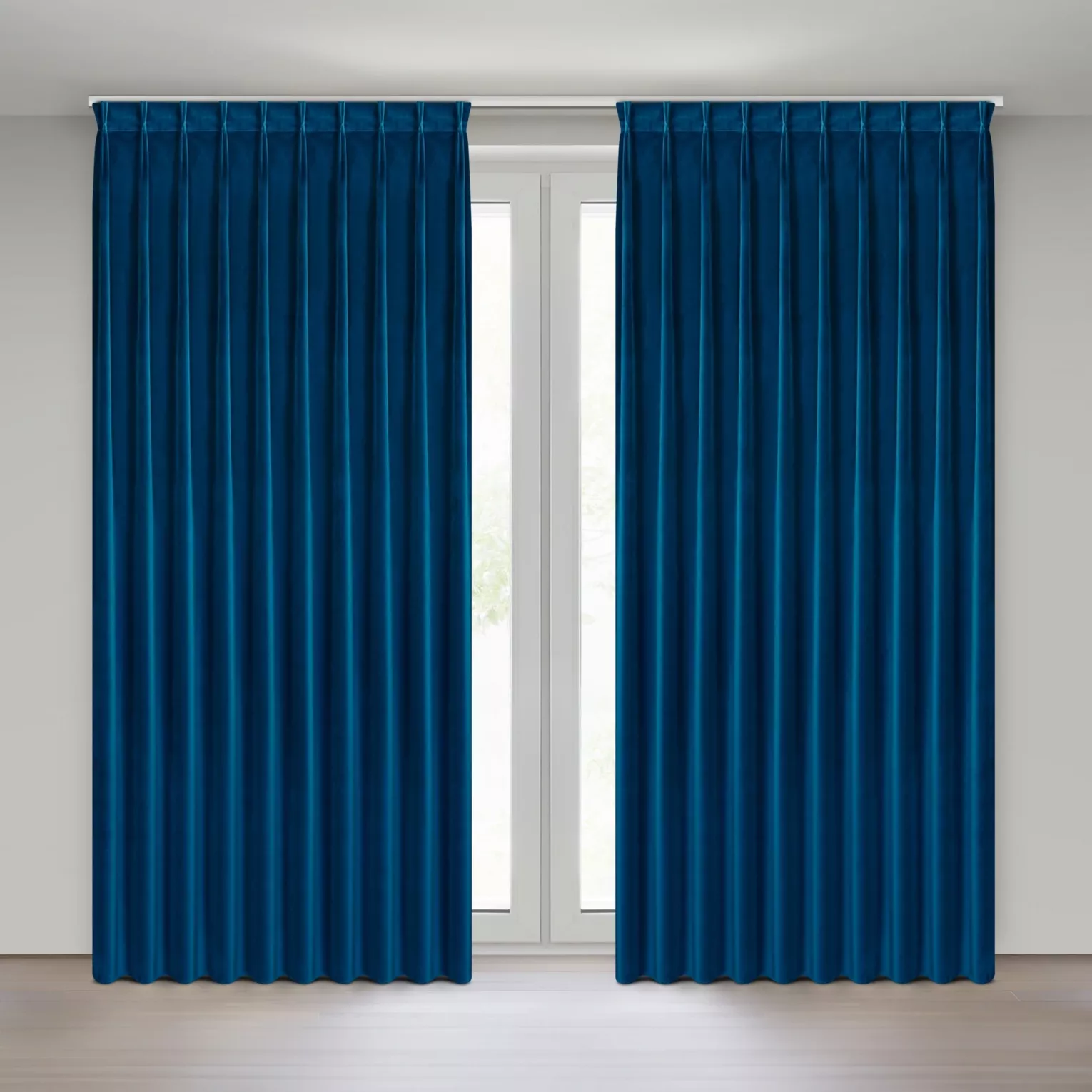 Zasłona granatowa z welwetowej tkaniny 125x270 cm system flex - MELANIE Eurofirany