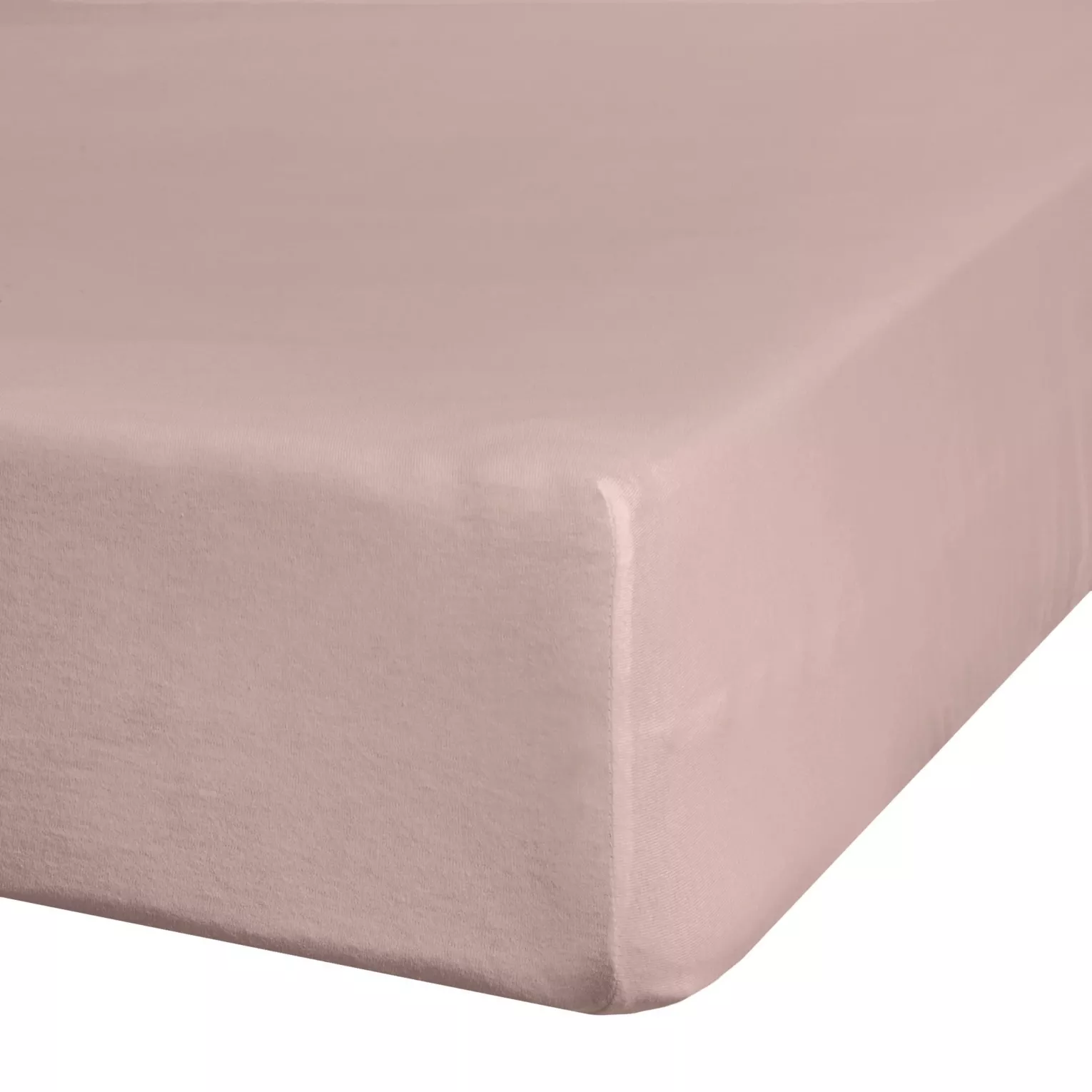Prześcieradło jersey z gumką 90x200 cm z bawełny kolor pudrowy róż 140 g/m2 Eurofirany