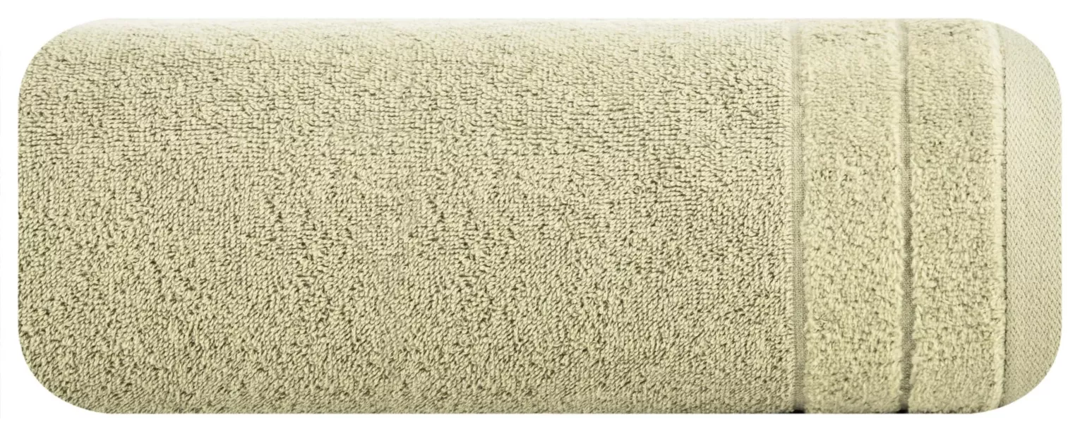 Ręcznik do rąk Damla z welwetową bordiurą beżowy 50x90 cm Eurofirany