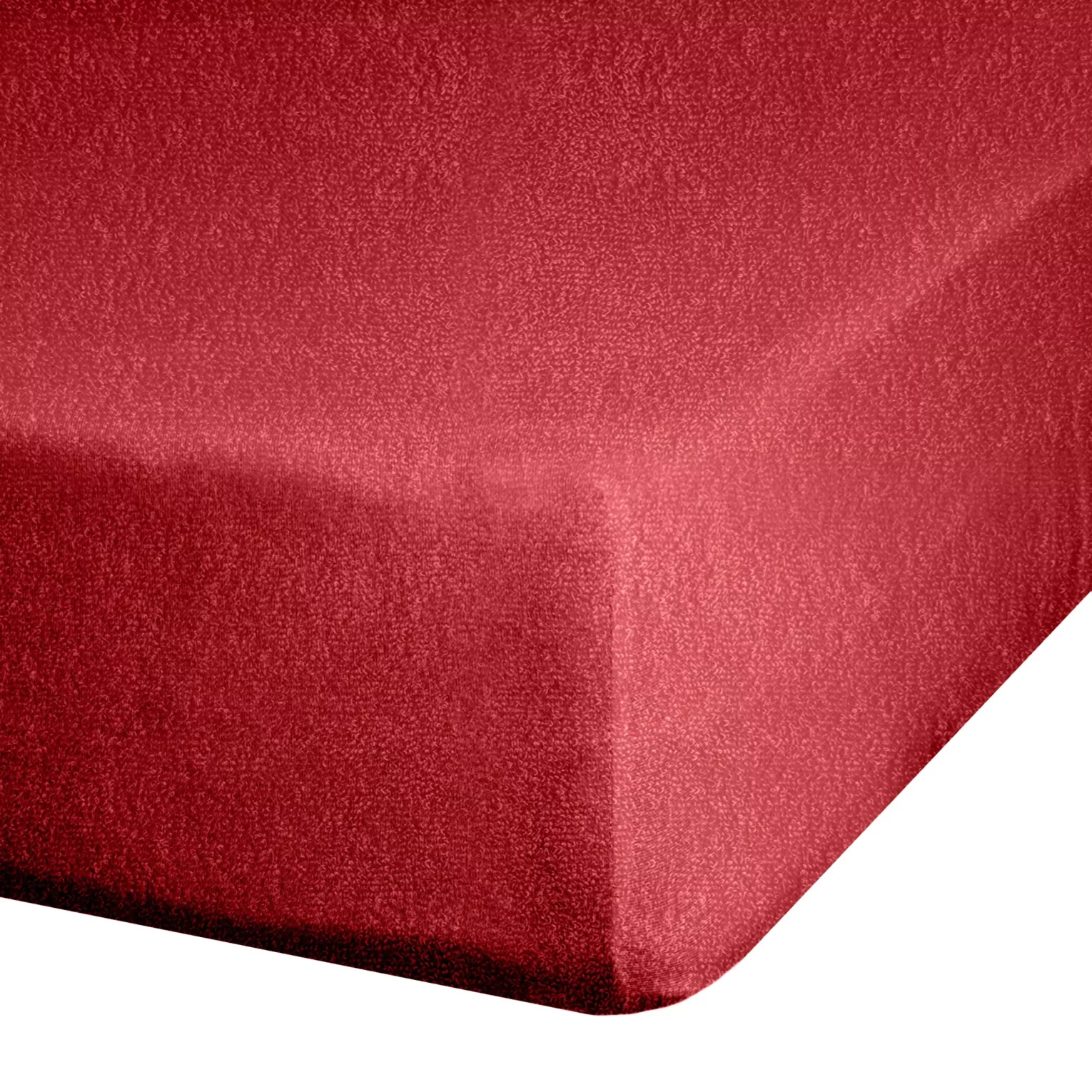 Prześcieradło frotte z gumką 220x200 cm z bawełny kolor czerwony 170 g/m2 Design 91 Eurofirany