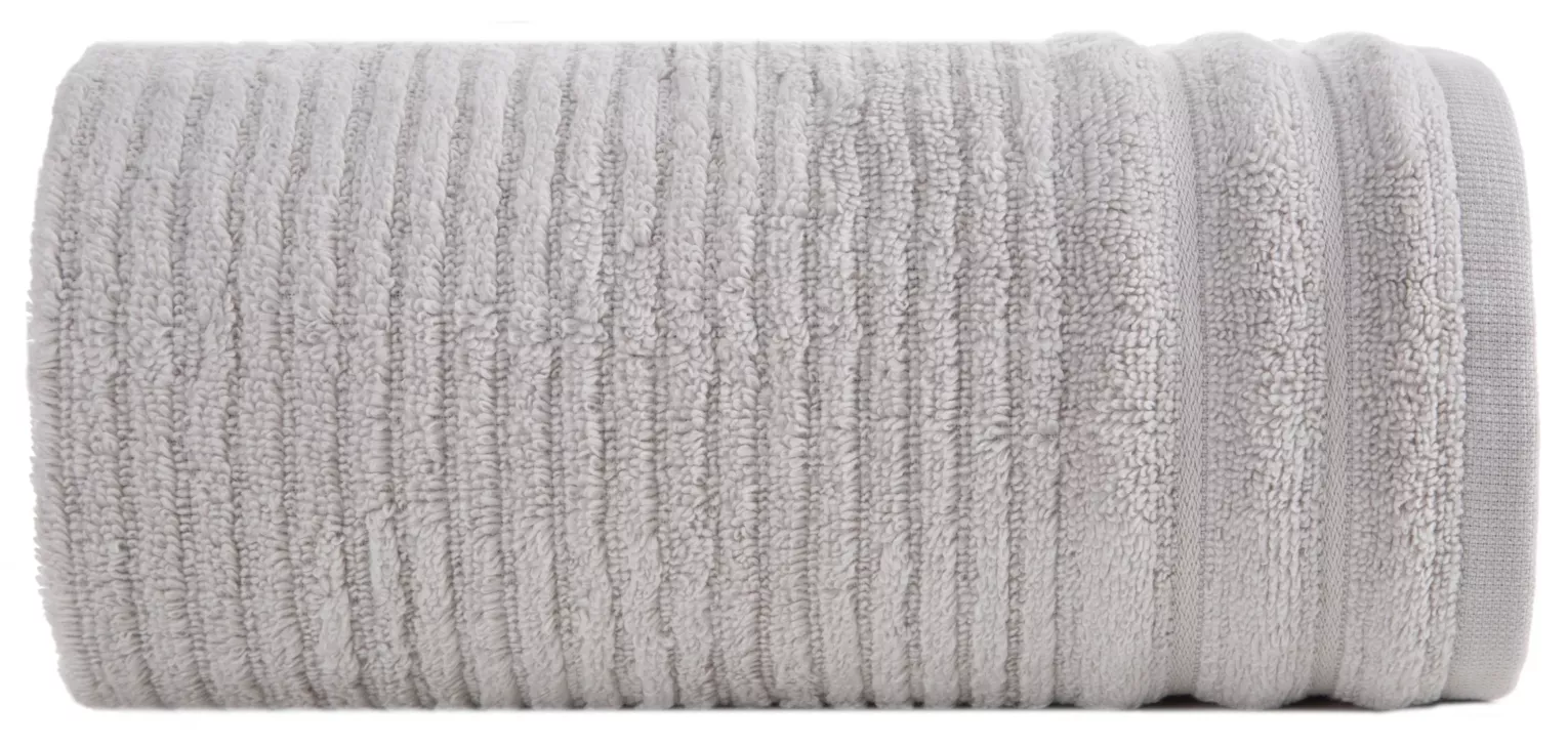 Ręcznik do rąk 30x50 cm bawełniany kolor srebrny w prążki 400 g/m2 SAMMY Eurofirany