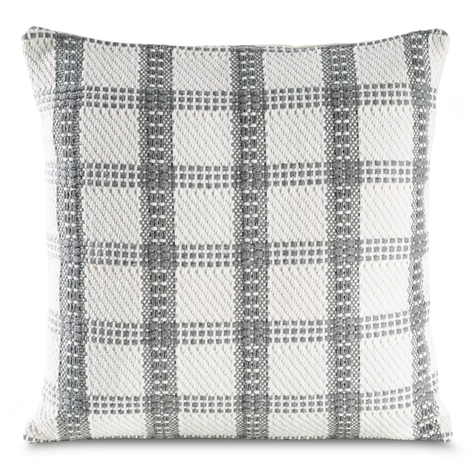 Poszewka na poduszkę 45x45 cm z strukturalnej tkaniny kremowo, srebrzysta BOHO Eurofirany