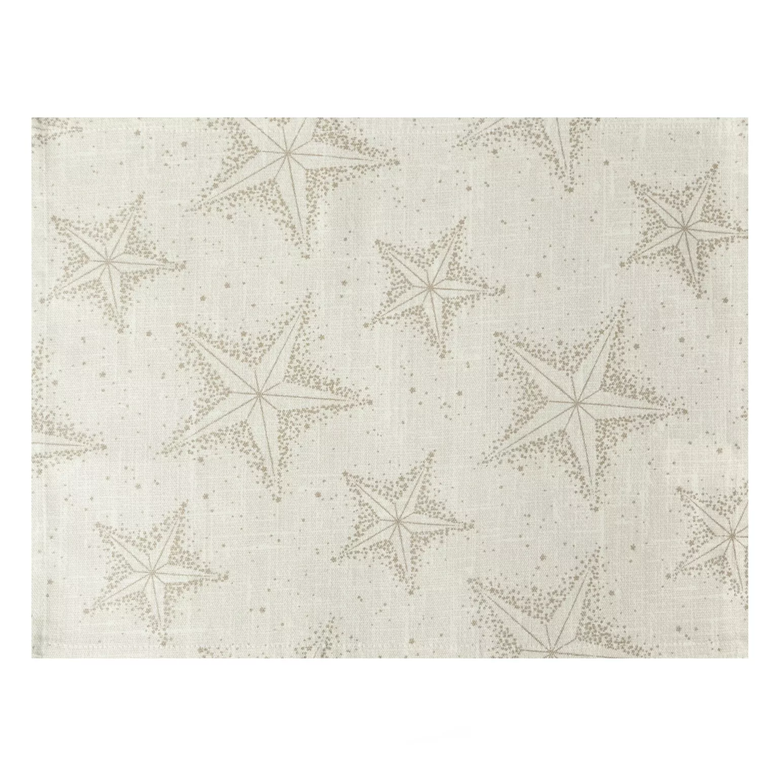 Komplet serwetek świątecznych 4 szt 30x40 cm kremowo, złoty bawełniany zdobione subtelnym nadrukiem gwiazdek WINTER Eurofirany
