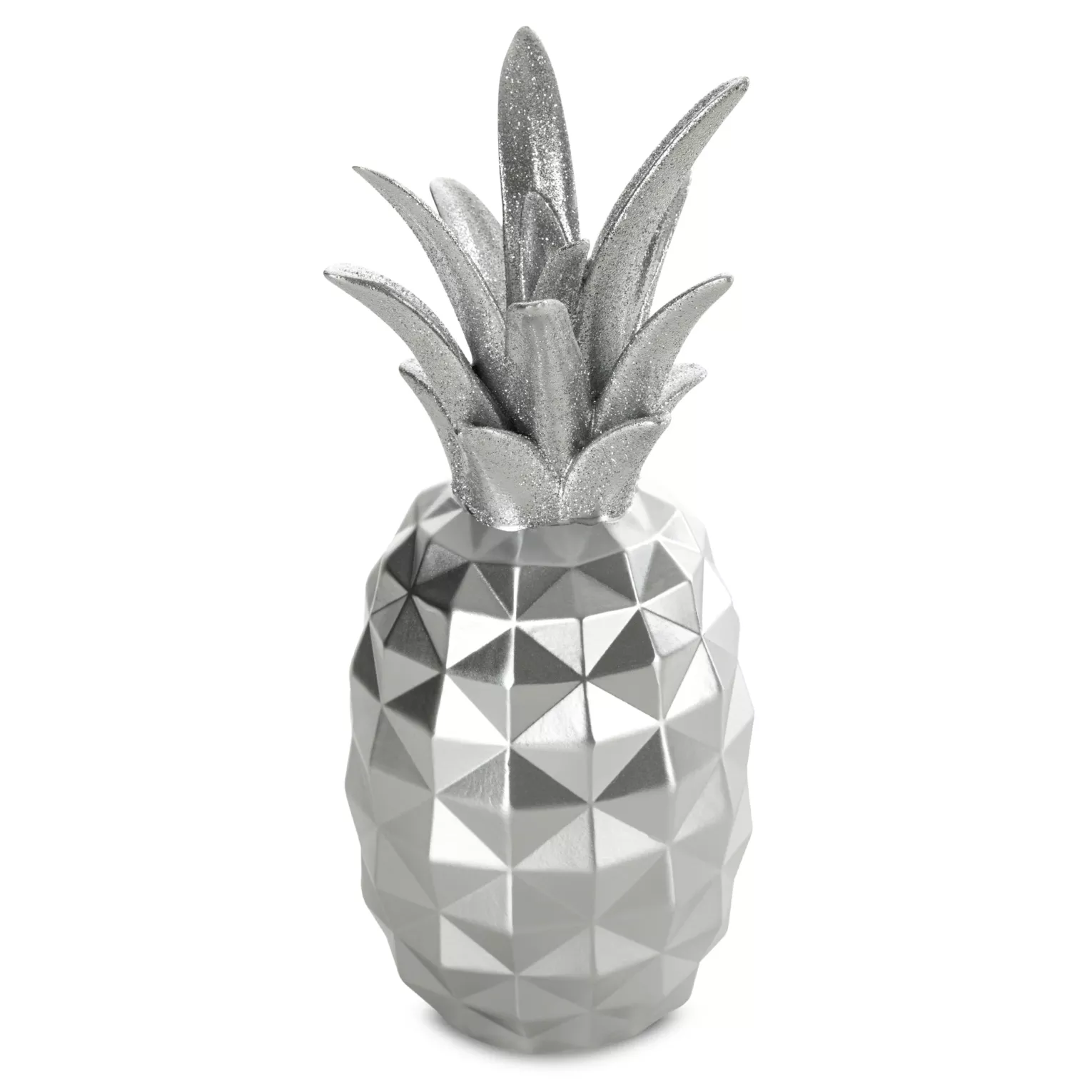 Figurka srebrna ananas średnica średnica 10x25 cm ESTEL  Eurofirany
