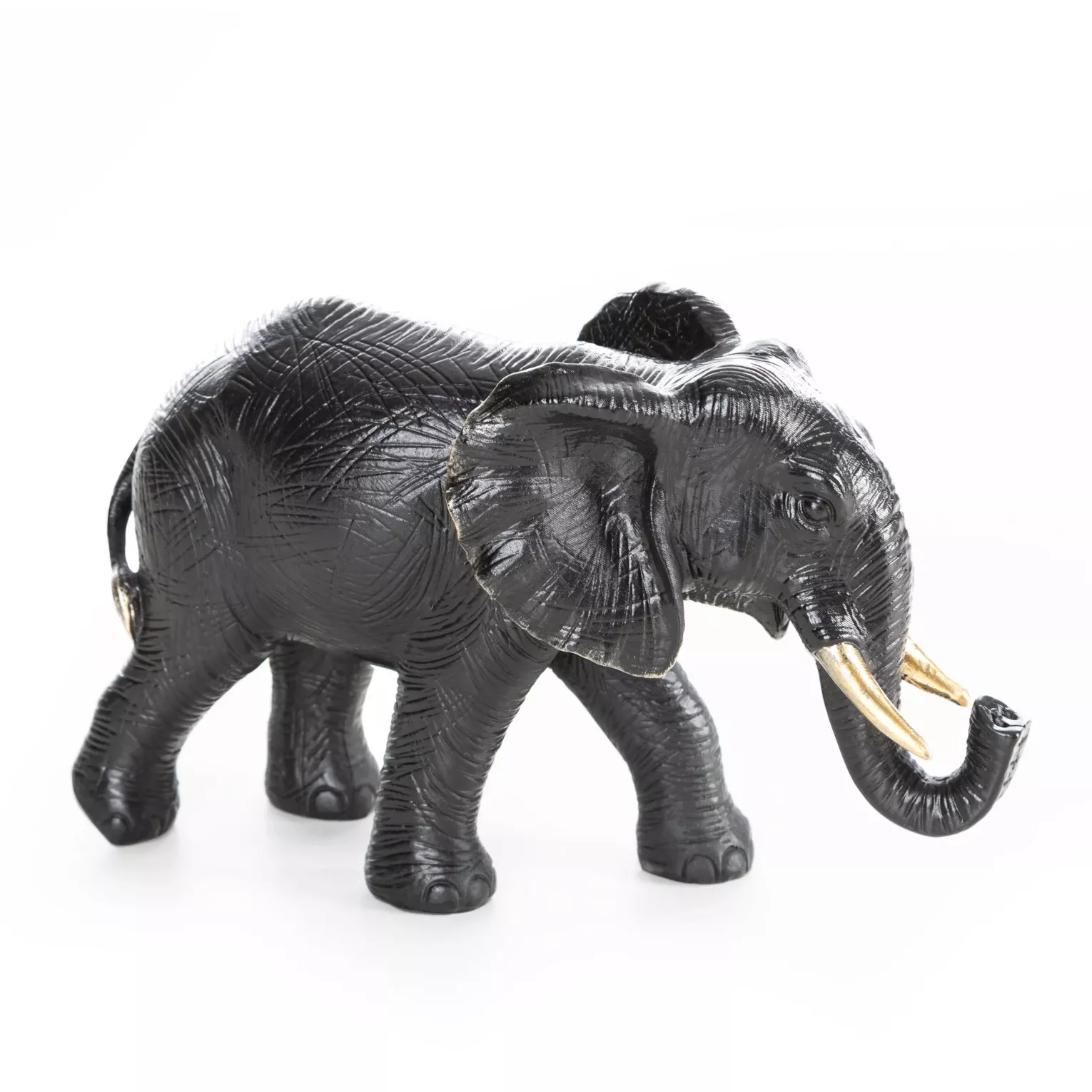 Figurka czarna Słoń 20x7x12 cm OLI  Eurofirany