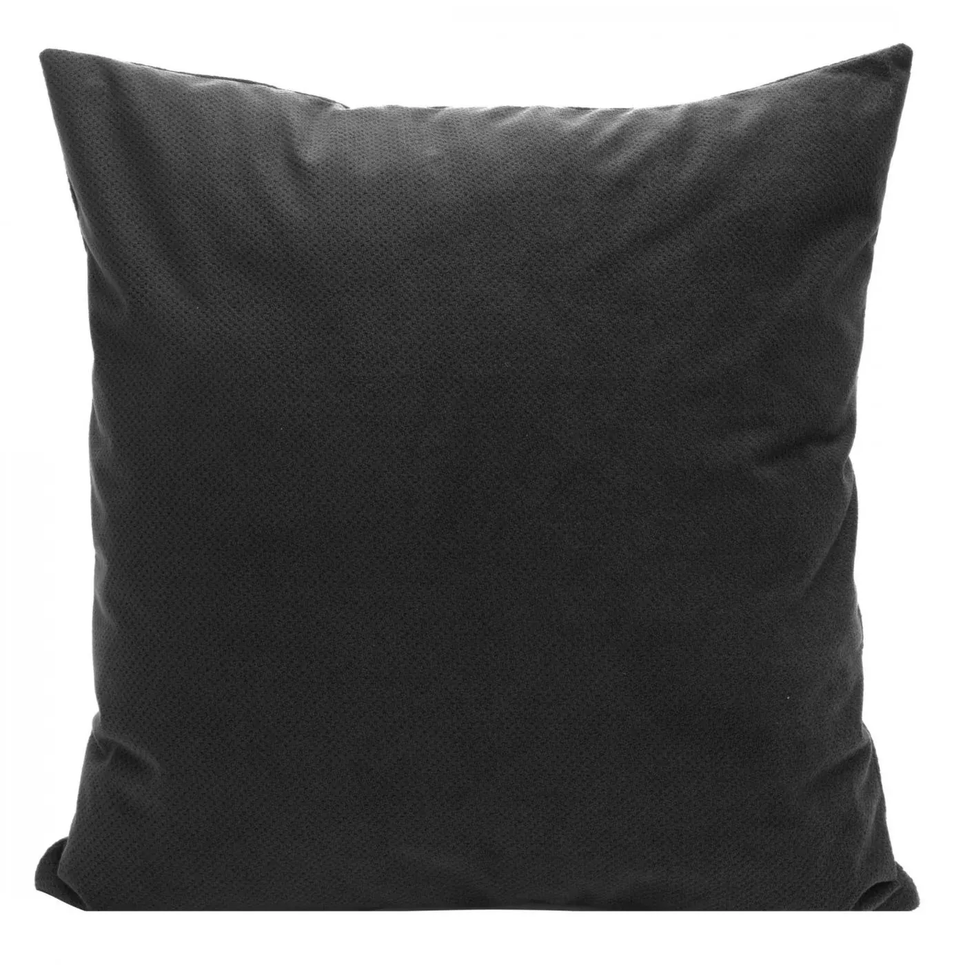 Poszewka na poduszkę 45x45 cm welwetowa z drobnym strukturalnym wzorem czarna MILO Eurofirany