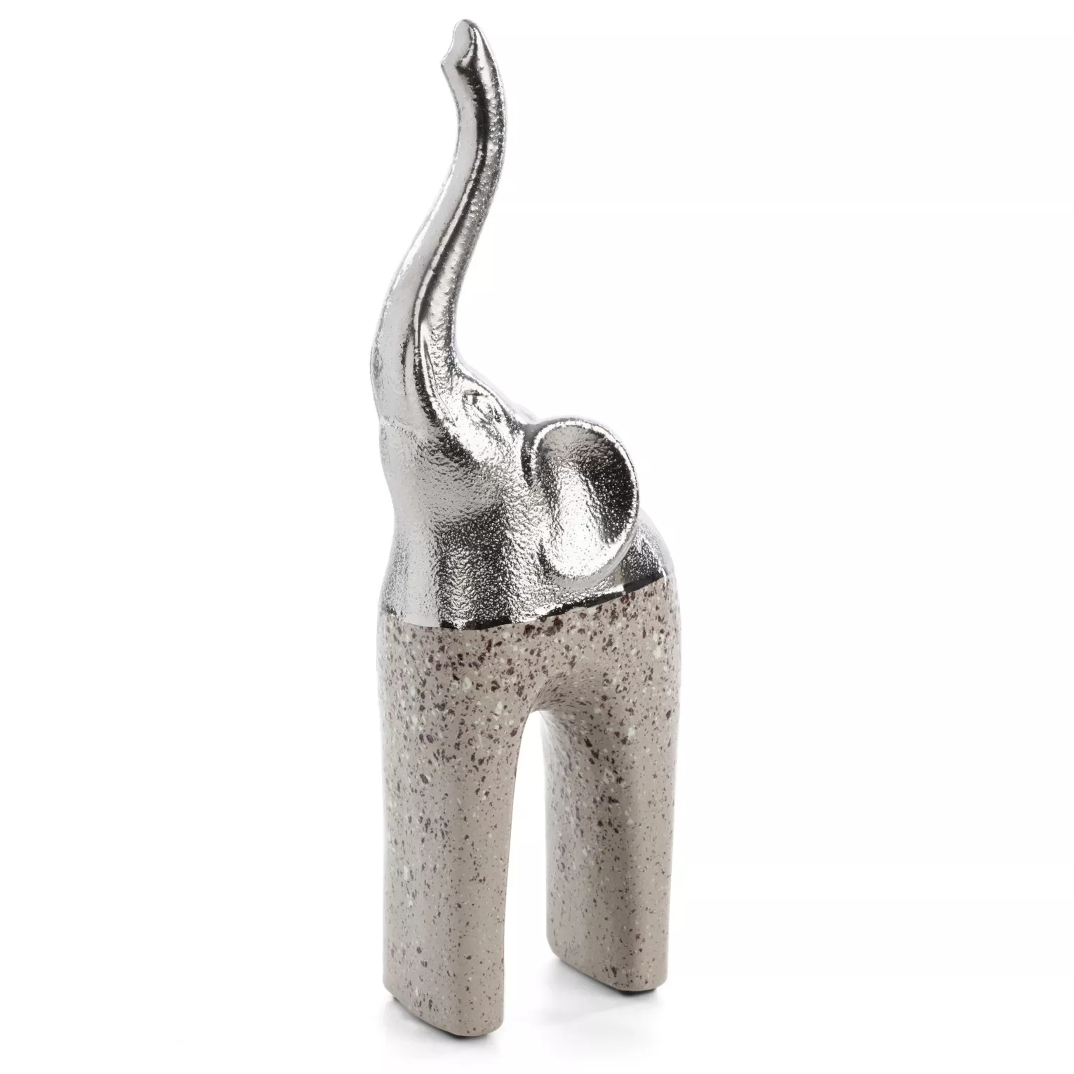 Figurka dekoracyjna srebrna w kształcie słonia 12x7x35 cm LAILA Eurofirany