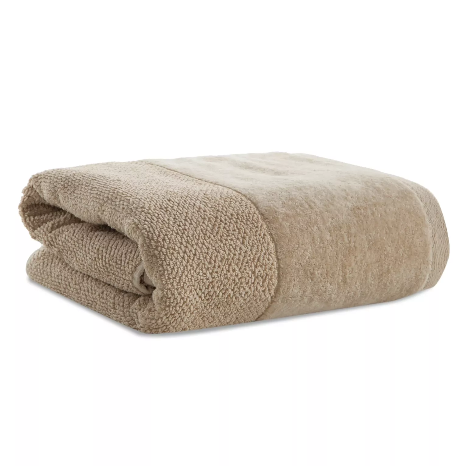 Ręcznik kąpielowy 70x140 cm bawełniany kolor beżowy z welwetową bordiurą 550 g/m2 ARIA Eurofirany
