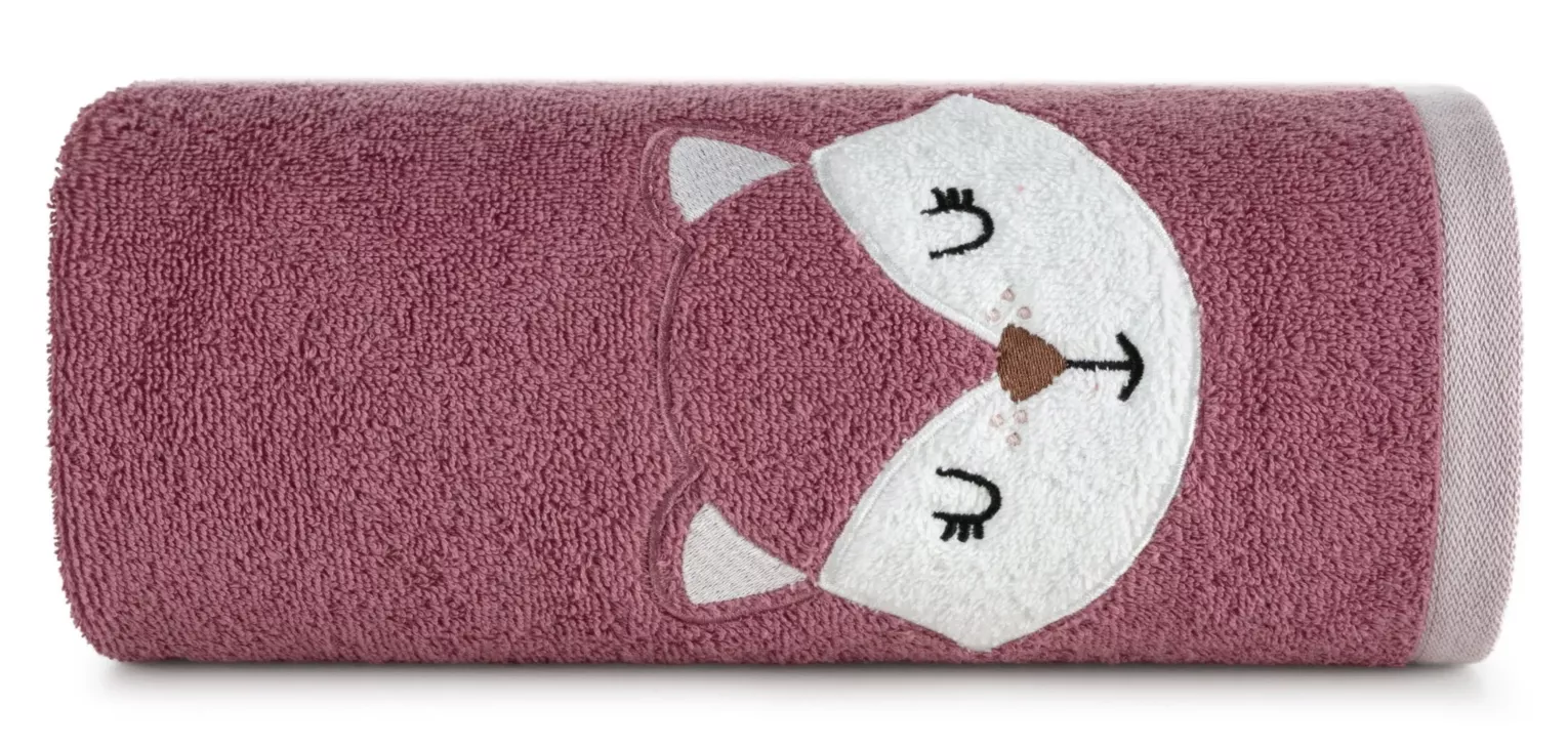 Ręcznik kąpielowy dziecięcy 50x90 cm bawełniany kolor różowy 450 g/m2 BABY 70Eurofirany