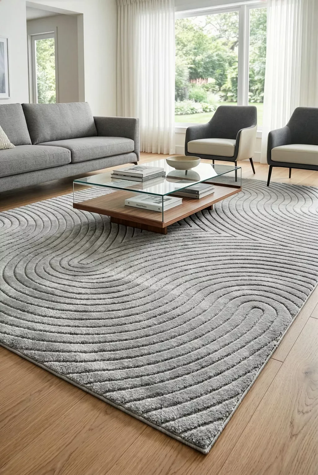 Dywan 160x230 cm stalowy z tłoczonym wzorem 3D VENUS BOHO 1 Eurofirany