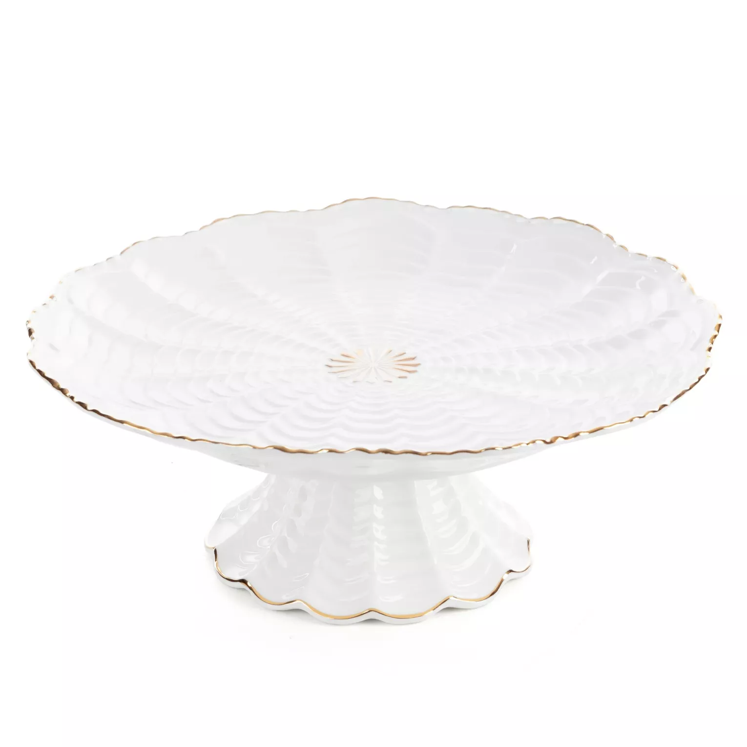 Patera ceramiczna dekoracyjna kremowo-złota średnica 28x11 cm GAIA Eurofirany