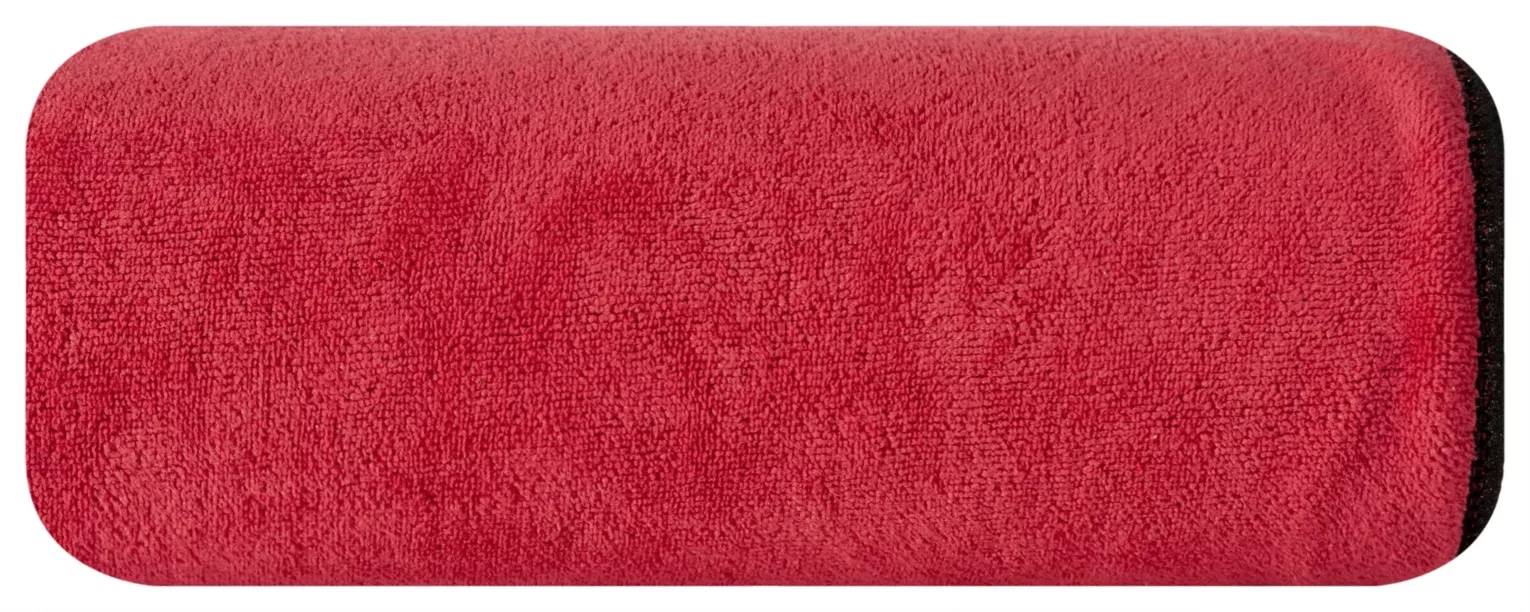 Ręcznik plażowy 80x160 cm z mikrofibry kolor czerwony szybkoschnący 380 g/m2 IGA Eurofirany