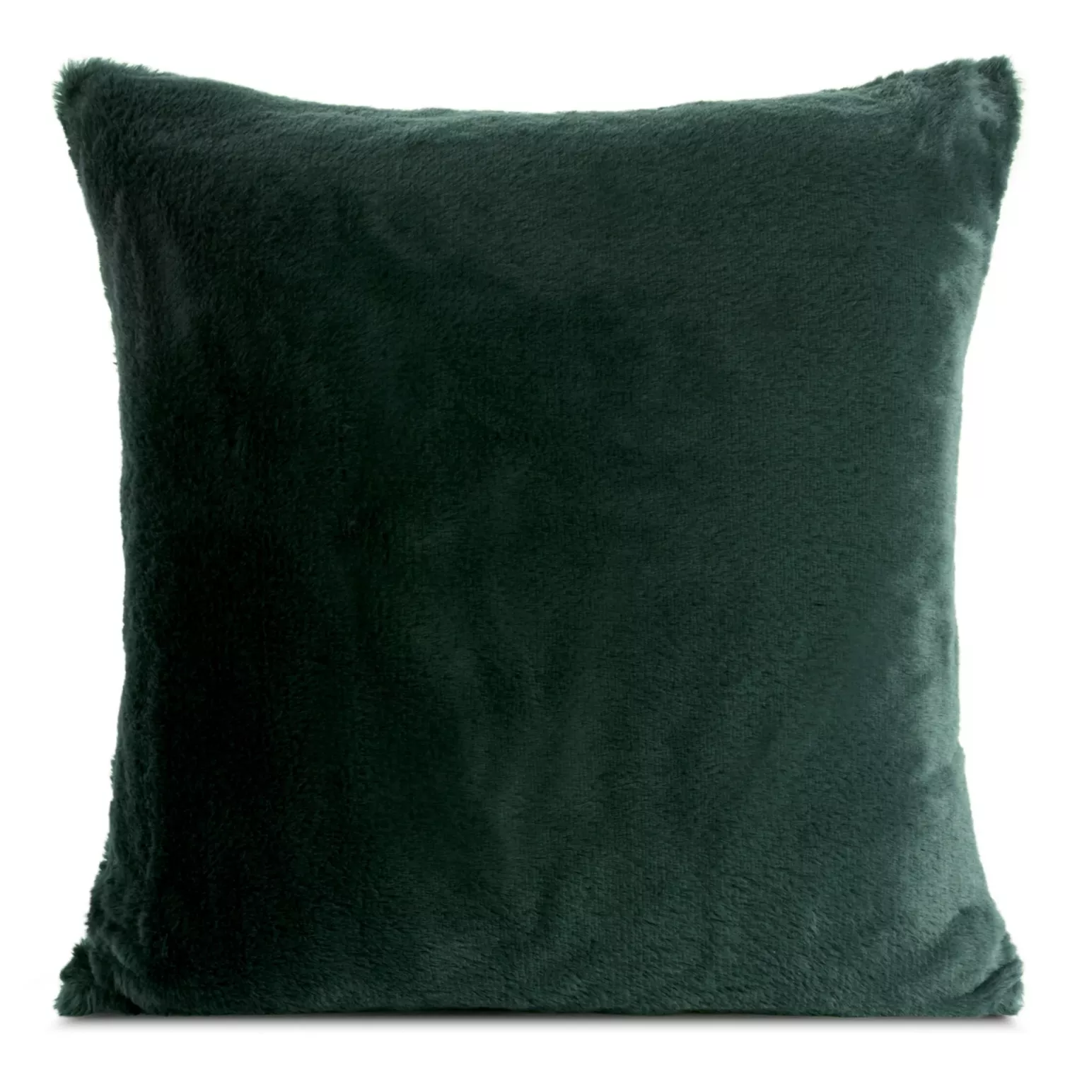 Poszewka na poduszkę 45x45 cm ciemnozielona z miękkiej futrzanej tkaniny NINA Eurofirany