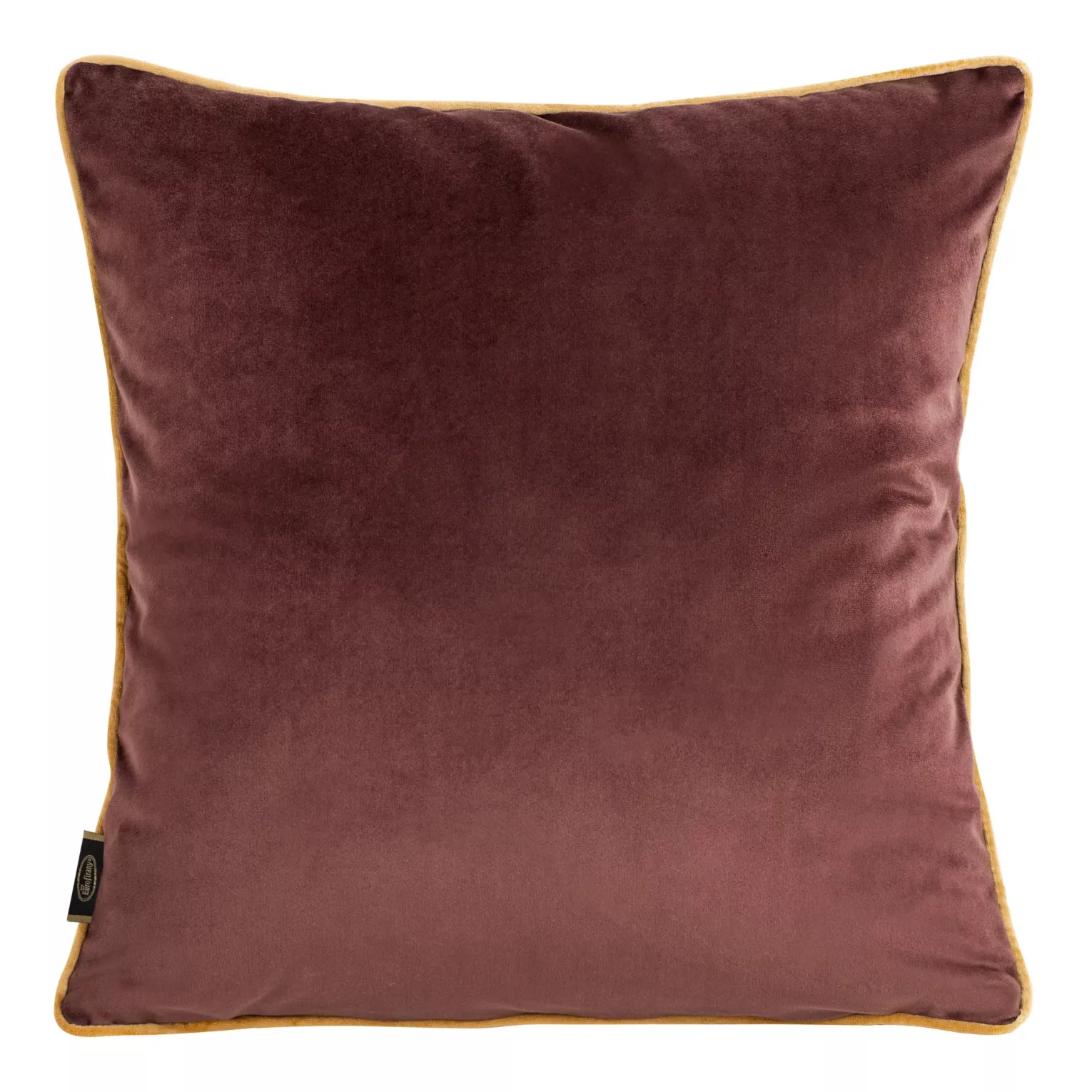 Poszewka na poduszkę 45x45 cm welwetowa z kontrastującą wypustką na brzegach bordowa VELVET 56 EUROFIRANY PREMIUM