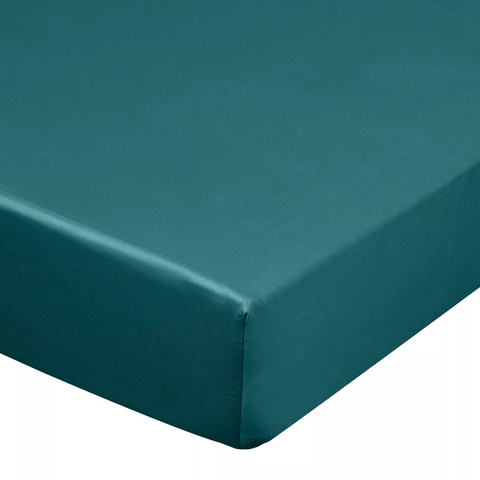Prześcieradło z gumką 140x200 cm z satyny bawełnianej kolor turkusowy 125 g/m2 DINA Diva Line Eurofirany
