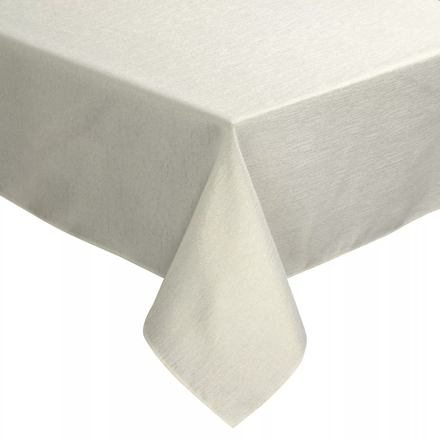 Obrus kremowy 140x180 cm DAGA przetykany złotą nicią