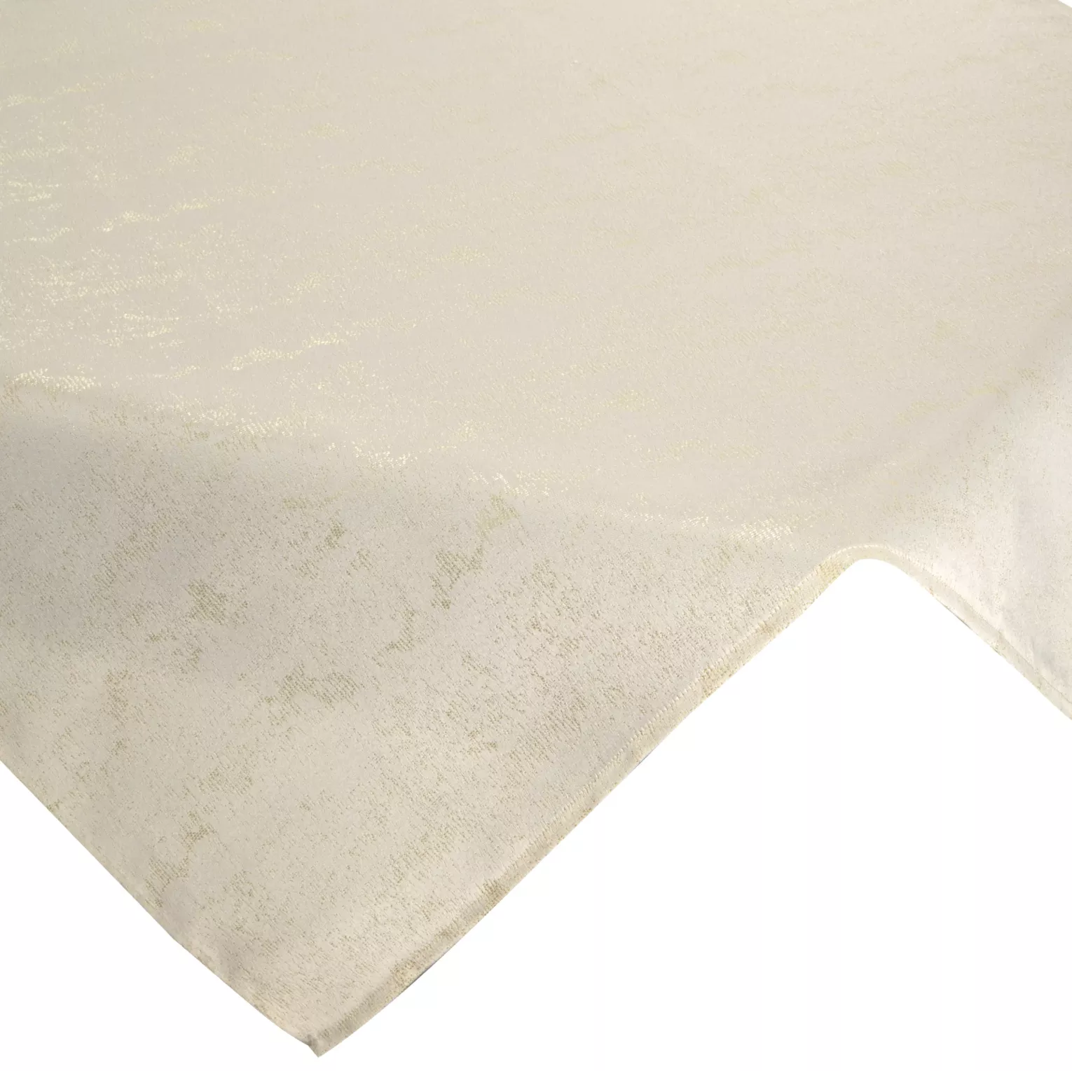 Bieżnik na stół kremowy 85x85 cm SPARKLE przeszywany złotą nicią