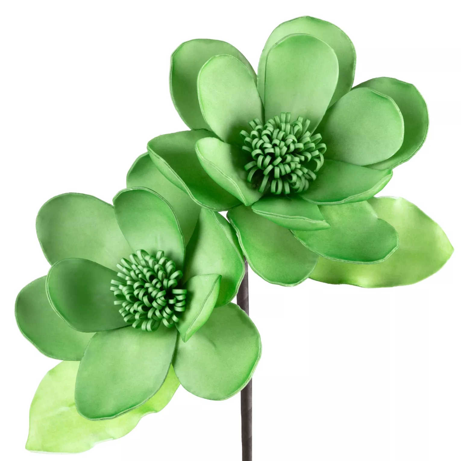 Kwiat sztuczny zielony z pianki foamiran 70 cm