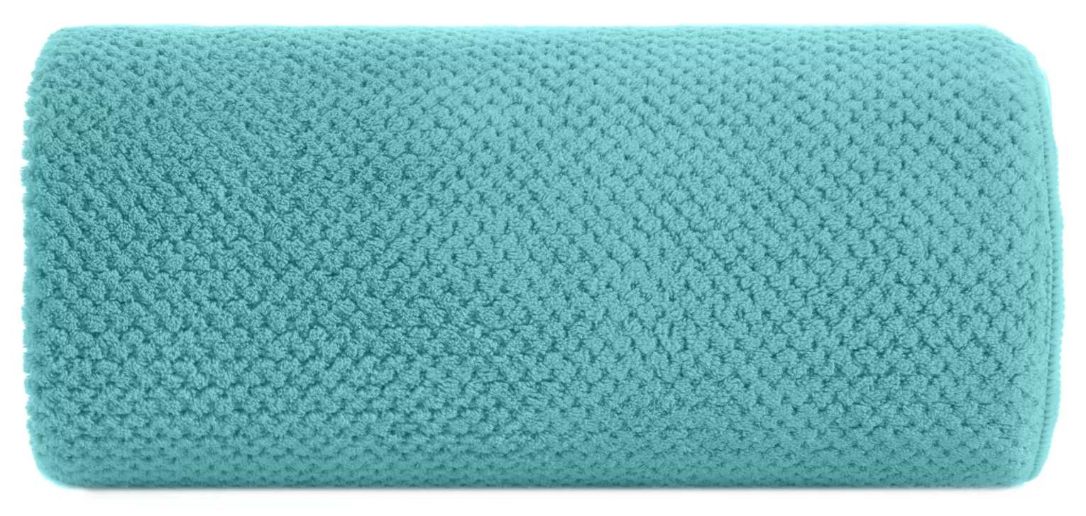 Ręcznik kąpielowy 50x90 cm szybkoschnący z mikrofibry kolor miętowy o ryżowej strukturze 280 g/m2 ZOE 1 Eurofirany