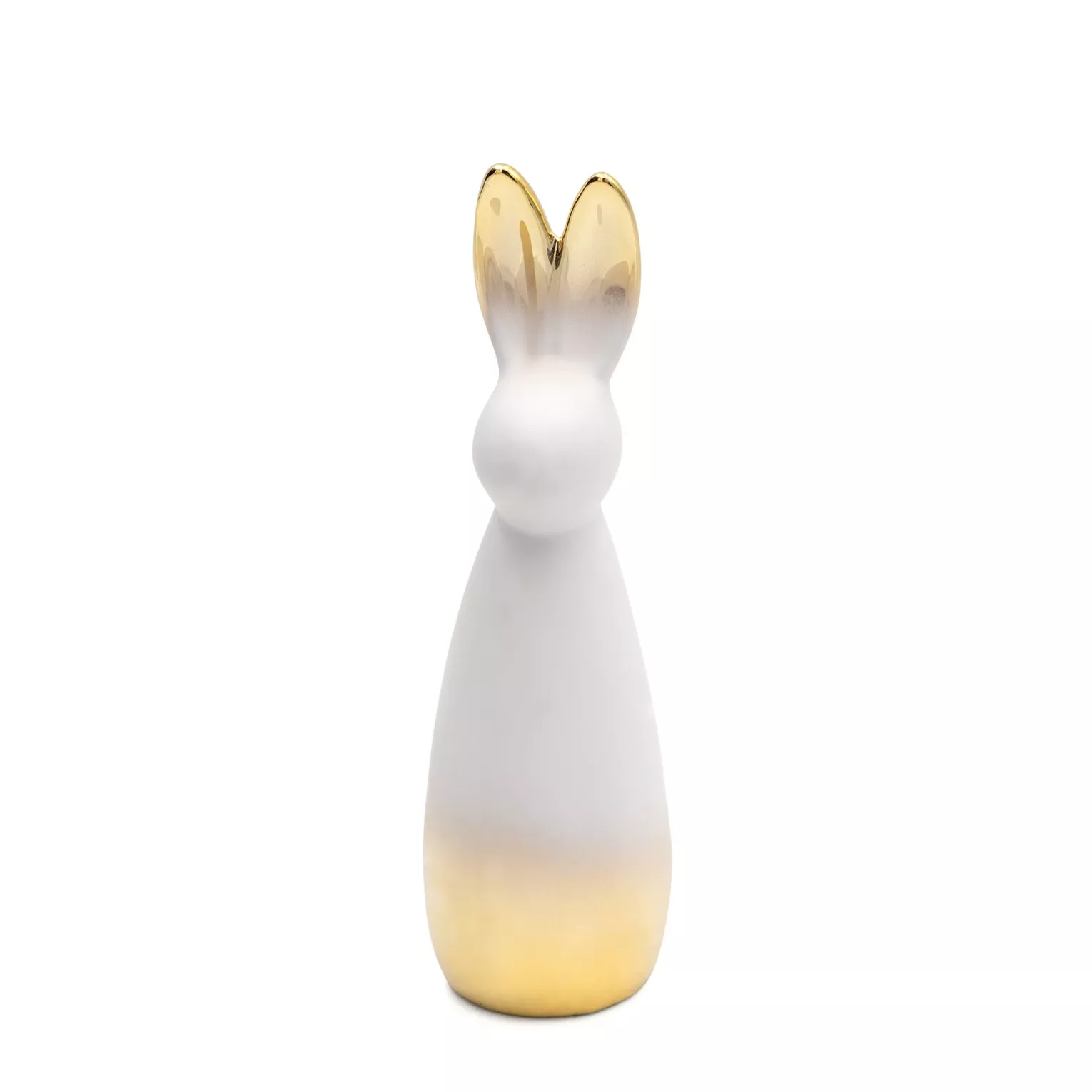 Figurka dekoracyjna wielkanocna ZAJĄCZEK z glinki ceramicznej i efektem ombre Eurofirany