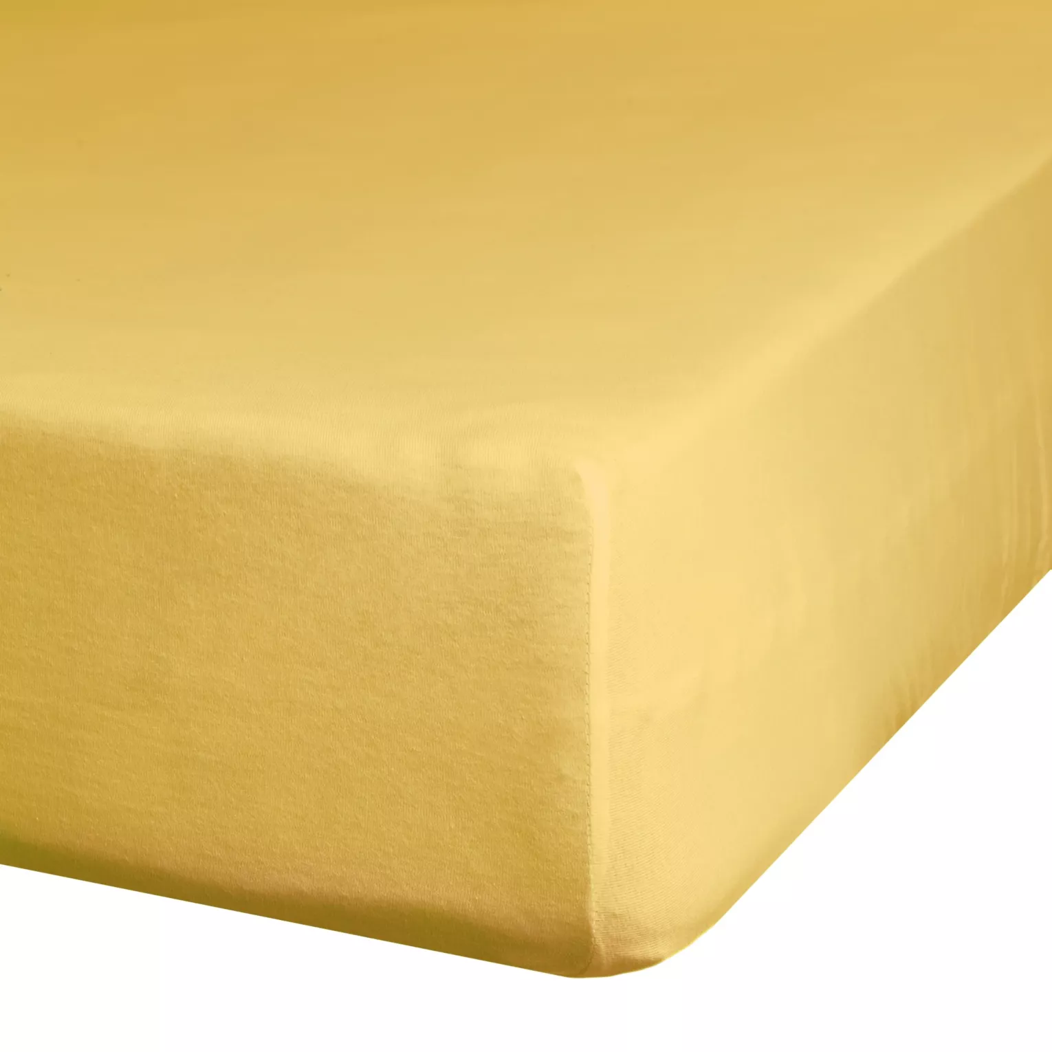 Prześcieradło gładkie z gumką 140x200 cm z satyny bawełnianej kolor musztardowy 125 g/m2 NOVA 3 Eurofirany