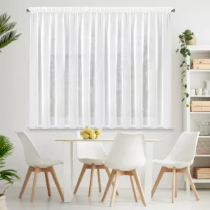 Firana biała z gładkiego matowego woalu 350x150 cm taśma LUCY Eurofirany