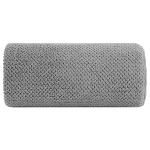 Ręcznik kąpielowy 50x90 cm szybkoschnący z mikrofibry kolor srebrny o ryżowej strukturze 280 g/m2 ZOE 1 Eurofirany