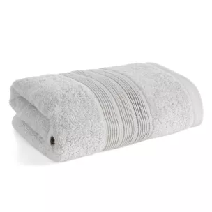 Ręcznik do rąk 30x50 cm bawełniany kolor srebrny w poziome paseczki 500 g/m2 VERANO Eurofirany