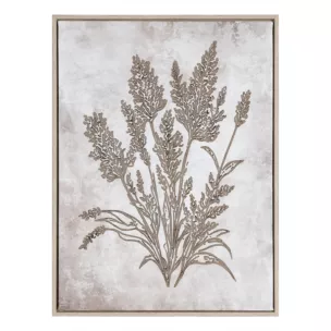 Obraz beżowo, brązowy nadruk na płótnie z motywem roślinnym 45x60 cm Eurofirany
