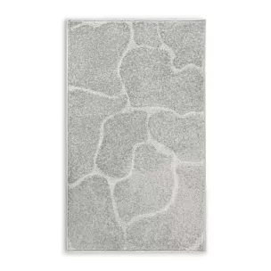 Dywan 60x100 cm srebrny wytłaczany z organicznym wzorem ALBA5 Eurofirany