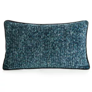 Poszewka na poduszkę 30x50 cm z plecionej szenilowej nici z efektem melanżu niebieska BARI Eurofirany