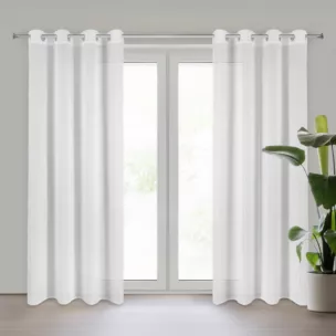 Zasłona biała z moherowej tkaniny 140x250 cm przelotka AGIS Eurofirany